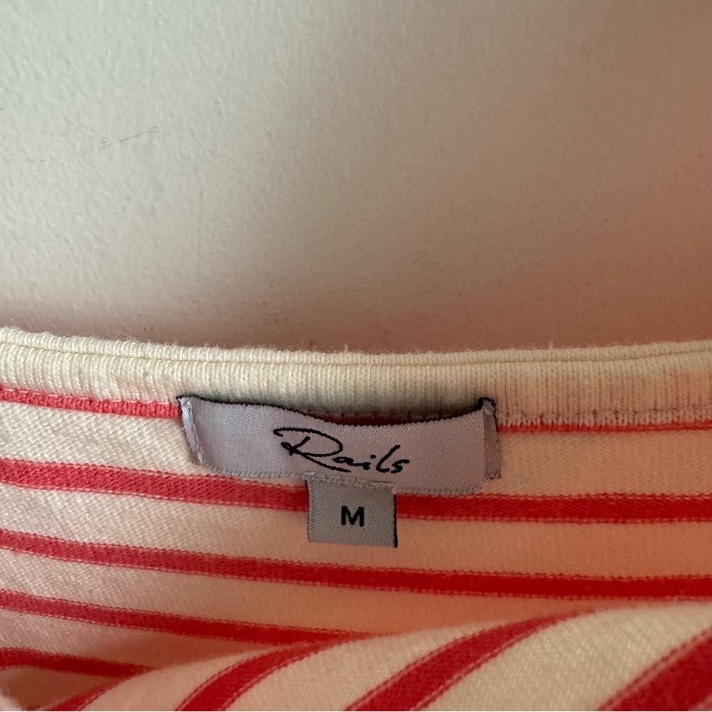 RAILS Taylin Ivory Peony Stripe Dress Size M Cotton Tank Midi - Picture 7 of 13